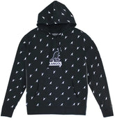Kangol Men’s Allover Logo Black Pullover Hoodie Sweatshirt
